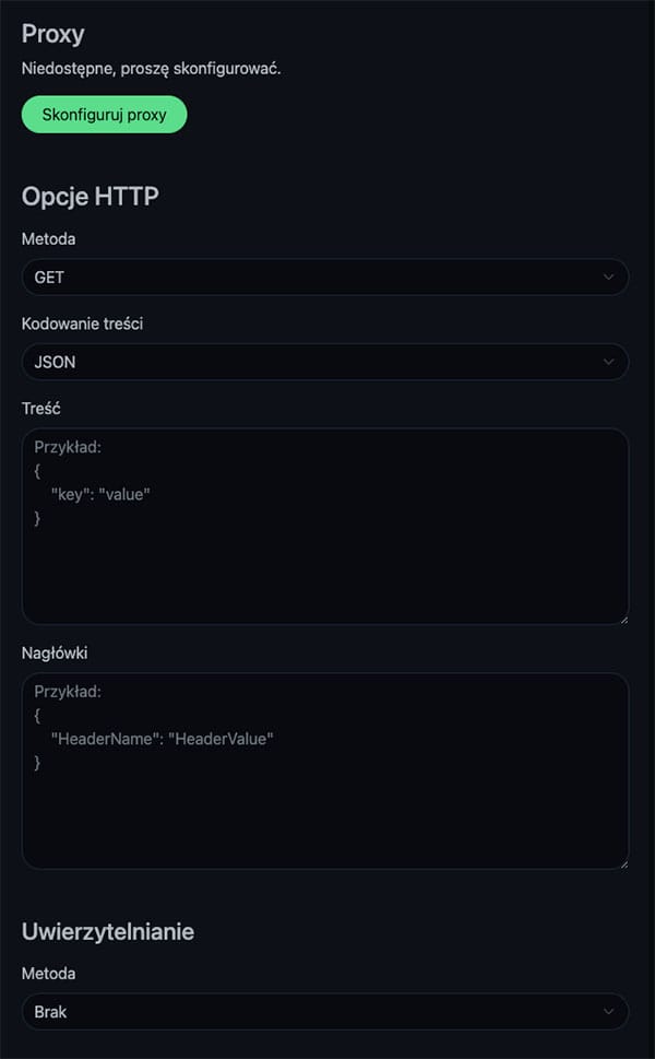 Uptime Kuma - pozostałe sekcje